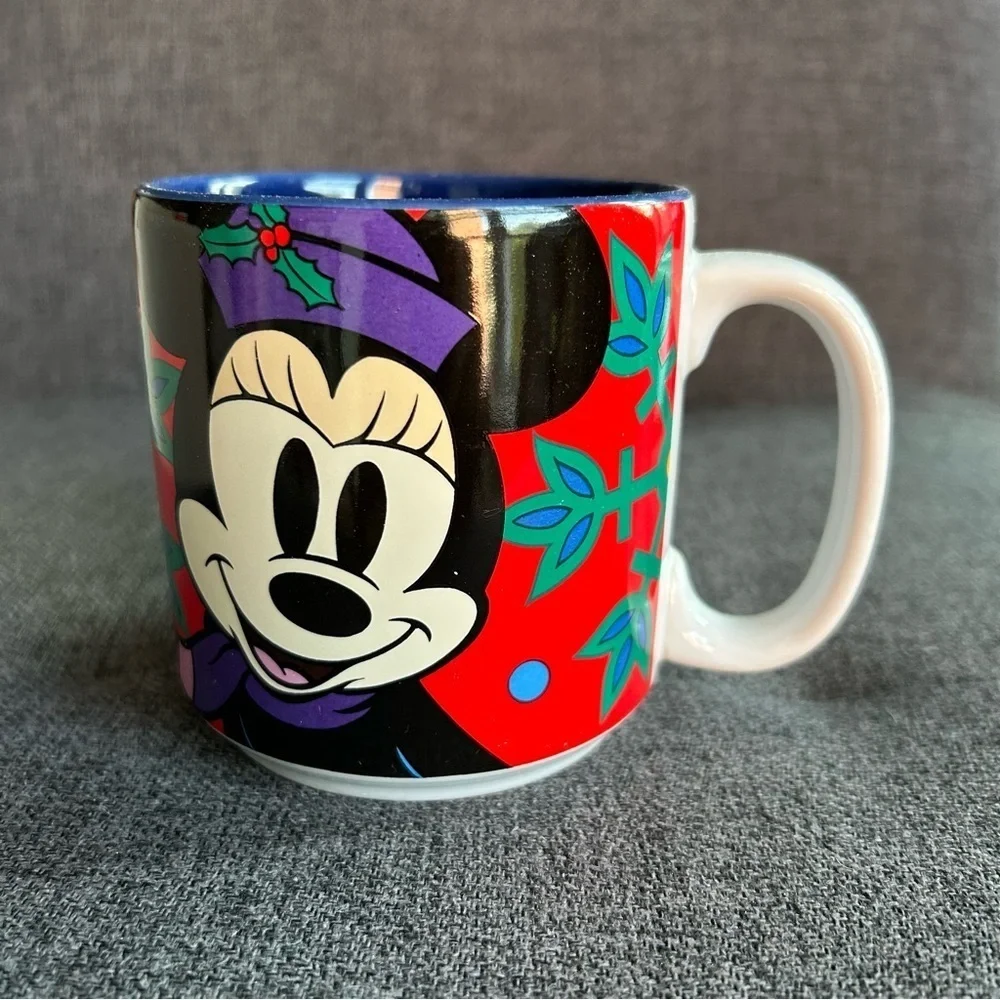 Disney Colorful Coffee Mug, Minnie Mouse, Red, Blue, 11 oz